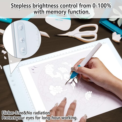 Almohadilla de luz LED A4 magnética recargable, almohadilla de rastreo, alimentada por USB ultrafina con... - Imagen 6 de 9