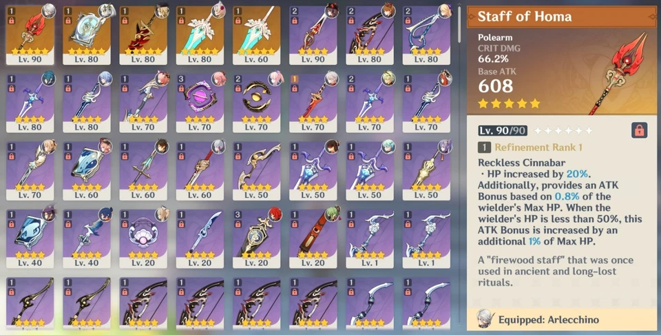 AR58 [NA] Arlecchino Navia Nilou Nahida + 14 героев + 5 оружия - Изображение 2 из 2