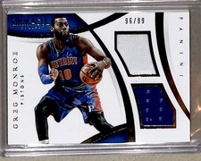 2014-15 Panini Immaculate Dual Memorabilia Greg Monroe 96/99 #DM-GM
