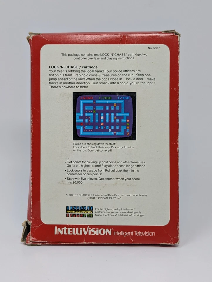 Lock 'N' Chase (Intellivision, 1982) - CIB Complete - Image 2 of 4