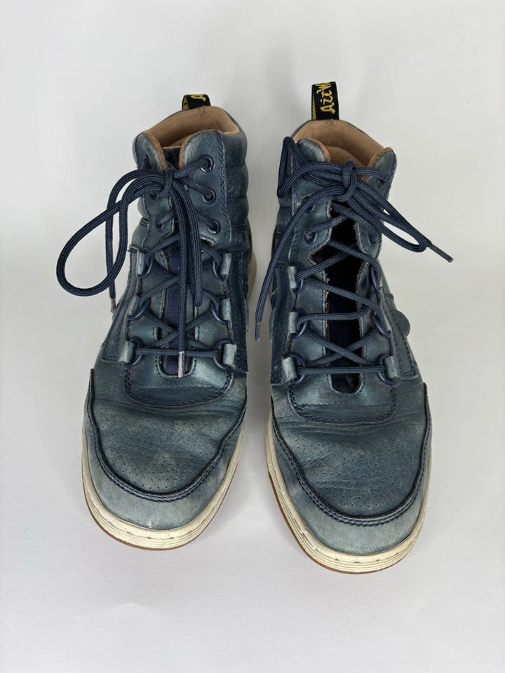 Botas deportivas DR MARTENS AIR WAIR Derry de cuero azul para hombre talla 42 EE. UU. 9 con cordones Foto 4 de 4