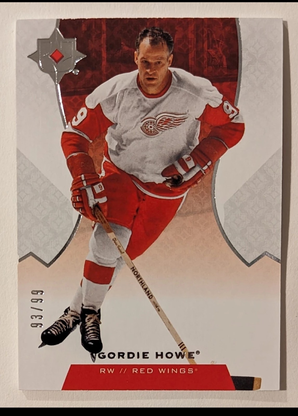 2019-20 Upper Deck Ultimate Collection Legends /99 Gordie Howe 80 HOF Red Wings