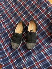 Ladies Black With Bling Shoes Size 4 New Has Flaw At Front Check Photos.