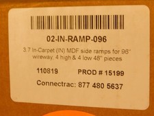 Connectrac 02-IN-RAMP-096 3.5" In Carpet, MDF Side Ramps for 96" Wireway 48" AL