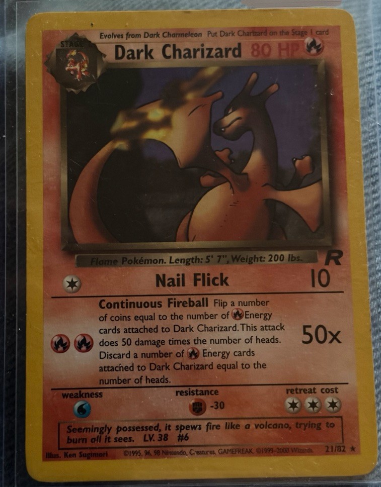 Dark Charizard 21/82 Pokemon Team Rocket Non Holo Rare WOTC Pokemon TCG Card NM