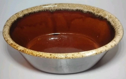 Hull Brown Drip 10 in. Pottery Oven Proof Oval Casserole Dish Vintage USA
