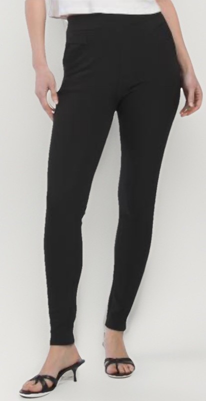 Black Stretch Pull On Scuba Pants - Size Medium