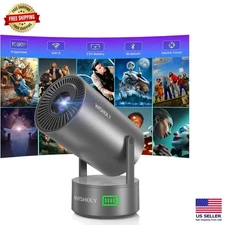 Mini Portable 1080P Projector - WiFi, Bluetooth & Auto Adjustment for Easy Use