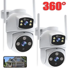 2PK 8MP Dual Lens WiFi Camera 4K HD Wireless CCTV Security Camera Auto Track 360