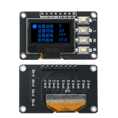 0.96/1.3'' OLED Display IIC White/Blue I2C SSD1306 SSD1315 w/4/4x4Key for Arduino