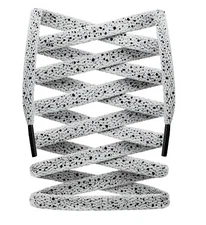 LitLaces - Custom Flat Shoe Laces Spotted Splatter Cement AJ3 AJ4 Colored Tips