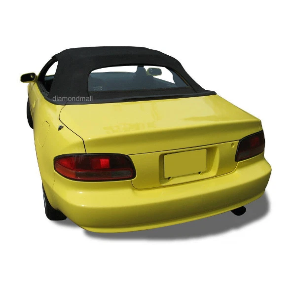 Se adapta a: Toyota Celica Convertible techo blando y ventana de plástico 1995-01 Black Pinpoint Foto 2 de 3