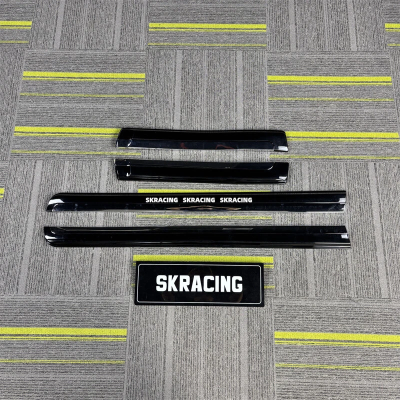 Moldura de carrocería de puerta lateral negra + cromada para Toyota Land Cruiser LC200 2008-2021 Foto 3 de 4