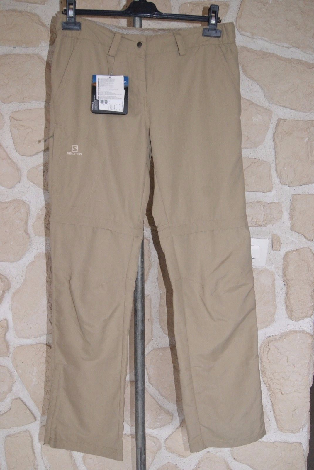 Pantalon beige neuf taille 40 FR Navajo Elemental Ad Zip Off Pant marque Salomon
