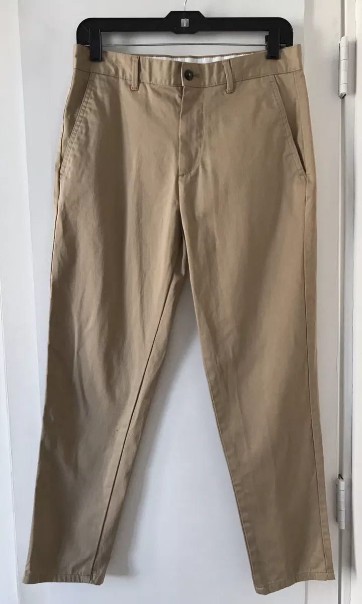 NWOT ZARA MEN Beige TROUSERS Pants Pockets Zip Button Size USA 30