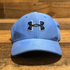 Under Armour Hat Fitted Cap YOUTH Small Blue On Blue Lightweight Outdoor - READ