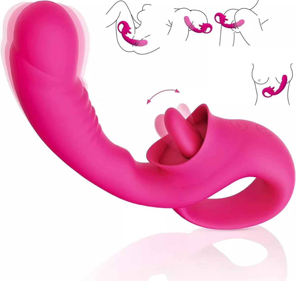 Clitoral Tongue Licking G Spot Vibrator Dildo Stimulator Massager Sex Toys Women eBay