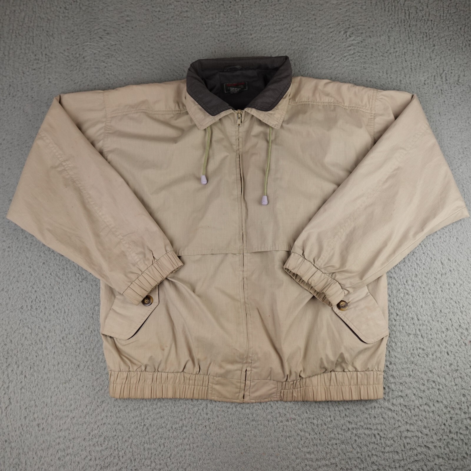 FILA Giacca a vento vintage Tailors Row Finery uomo marrone medio zip intera golf*