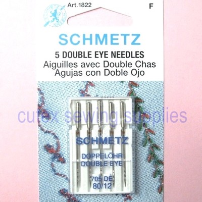 Schmetz 705DE Double Eye Home Machine Needles Size 80/12 - Pack of 5 Needles