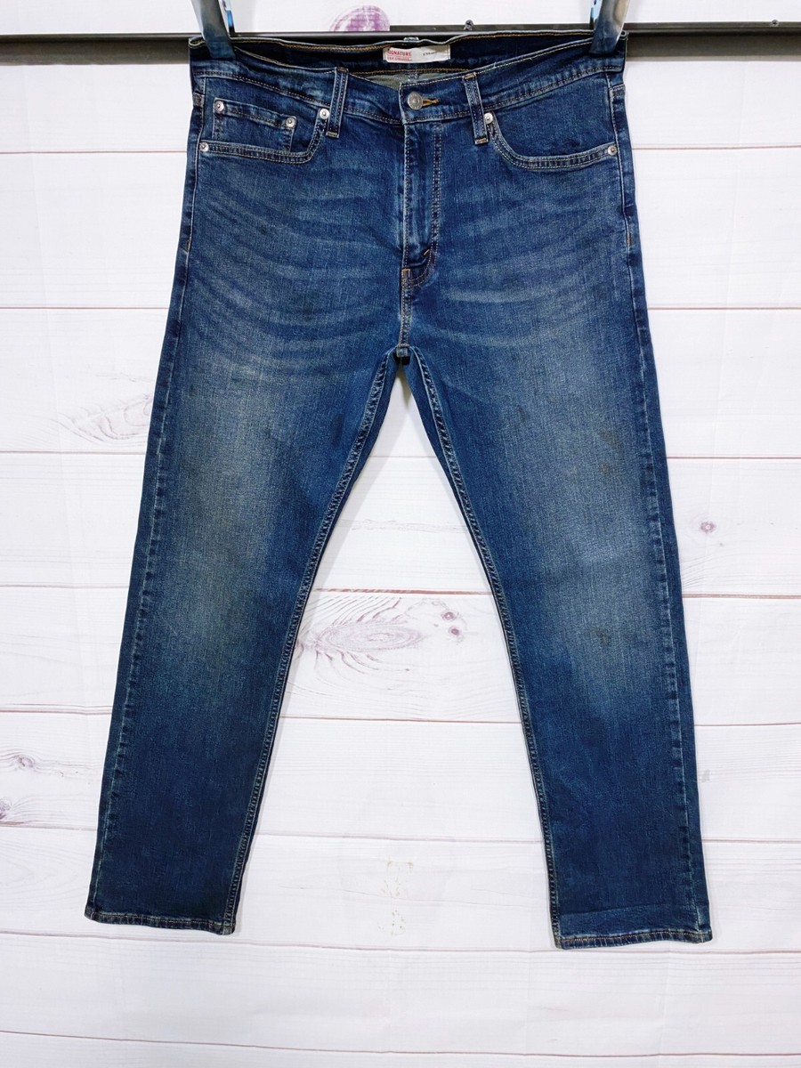 Signature By Levi Strauss Mens Straight Jeans Size 32x32 (Actual