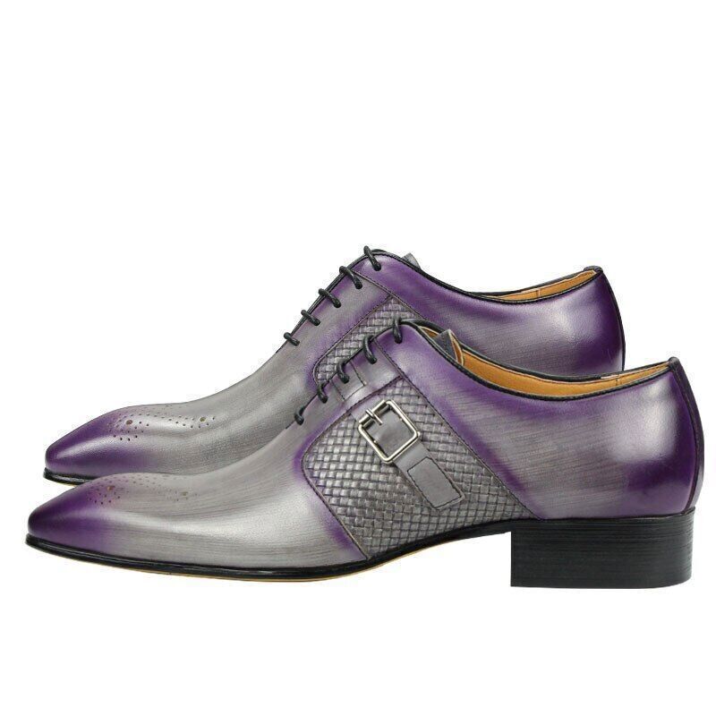 SAOLA Scarpe Oxford stringate pelle fibbia metallo uomo business ufficio moda