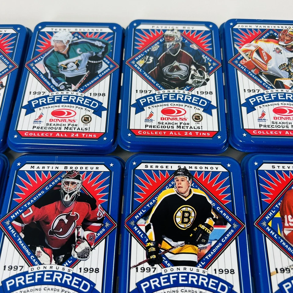 Juego casi completo de 21 latas vacías Donruss Preferred Hockey 1997-1998 Gretzky Jagr Foto 3 de 4