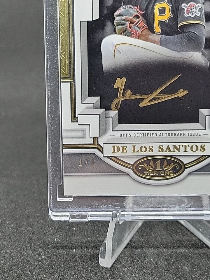 2023 Topps Tier One Yerry De Los Santos 1/1 Gold Ink Auto RC YANKEES - Image 4 of 4
