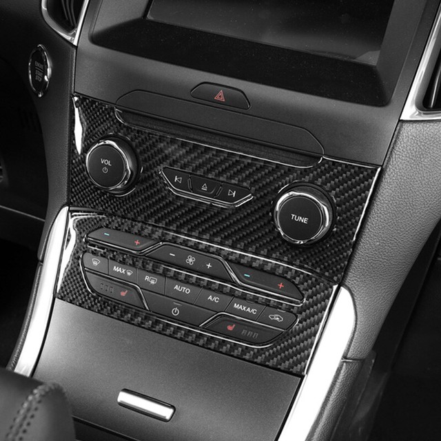 For Ford Edge 20152020 Real Carbon Fiber Console AC Button Control