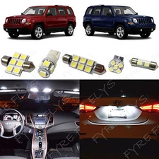 6x White LED lights interior package kit for 2007-2017 Jeep Patriot JP1W