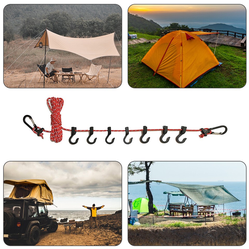 Hanging Rope Nonslip Outdoor Clothespins Portable Travel for Home