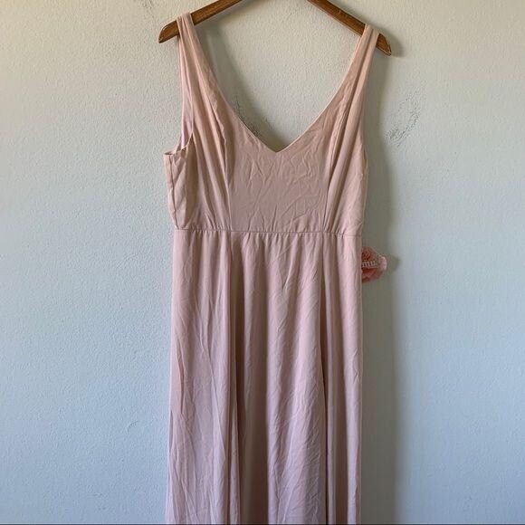 Show Me Your Mumu Jenn Maxi Bridesmaid Dress in Champagne,, Size L