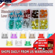 120 pc Low profile Mini Car Fuse Auto Car Motorcycle SUV FUSES Kit APM ATM