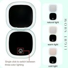 Makeup Mirror with Lights - Dual-Sided Green LED Pocket Mirror, 1X/5X Magnifying — photo 5