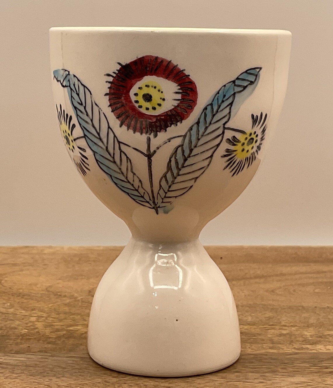 Vintage MCM Double Egg Cup Japan Porcelain 3 3/4”H Marked EUC