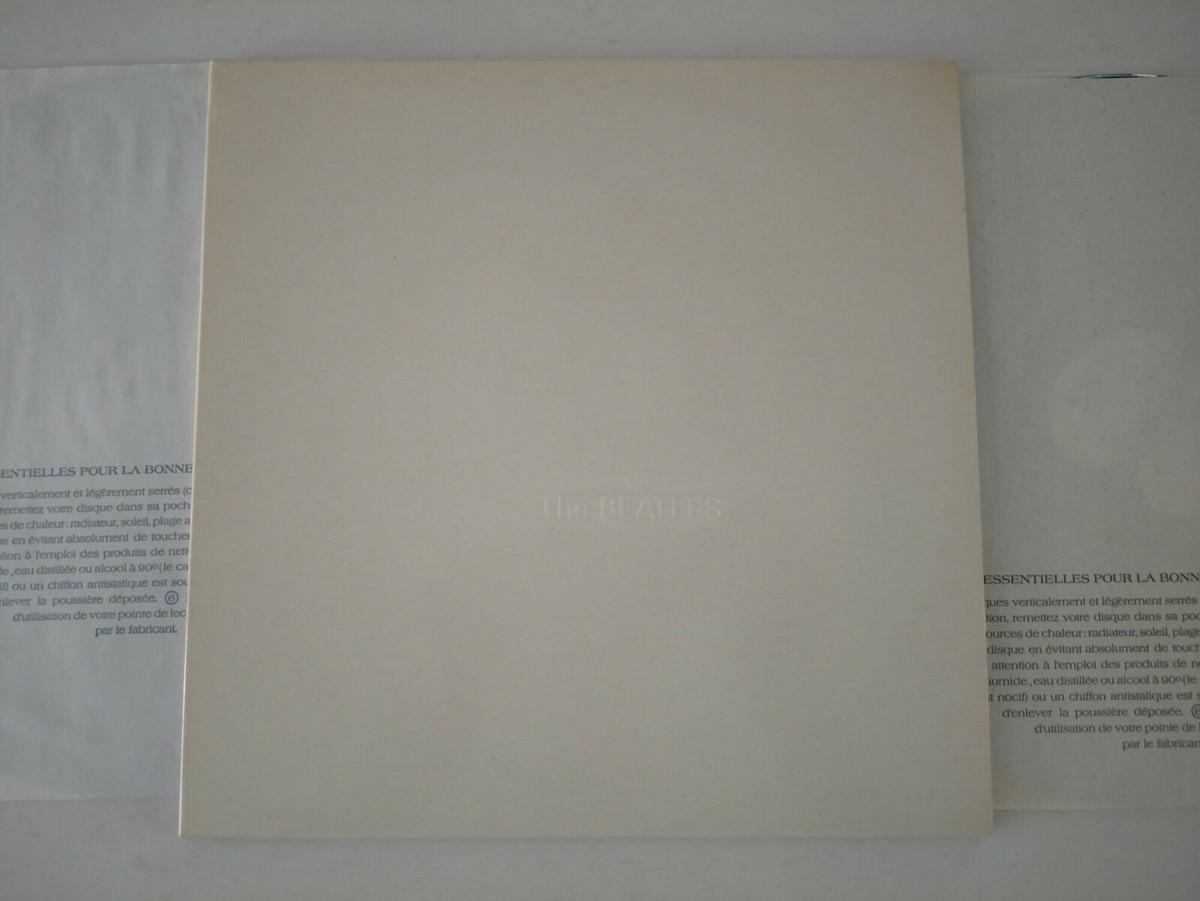 BEATLES 2LP WHITE ALBUM APPLE SMO 2051/52 FRENCH PRESS EMBOSSED