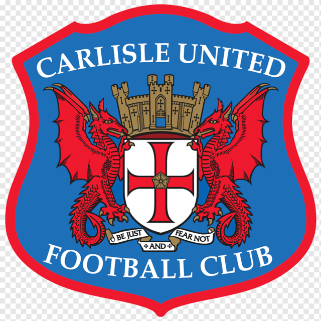 Carlisle United FC Stickers White Vinyl X 3