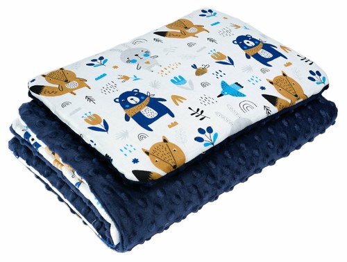 2 PIECE BABY BLANKET PLUS FLAT PILLOW BEDDING SET COT BED MOSES BASKET CRIB PRAM - Picture 8 of 62