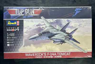  Revell Model  F 14A Tomcat 1 /48 Scale Maverick's Top Gun Aircraft.
