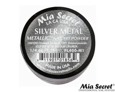 MIA SECRET Nail Art Powder 1/4oz- Silver Metal (METTALIC COLLECTION)