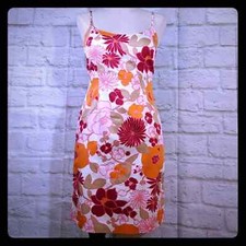 Ann Taylor floral summer dress 4p petite 4 S