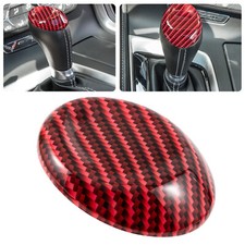Red Carbon Fiber Gear Shift Knob Head Cover Trim For Chevrolet Corvette C7 14-19 Red Carbon Fiber Gear Shift Knob Head Cover Trim For Chevrolet Corvette C7 14-19