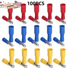 100pcs Vinyl Insulated Crimp Bullet Connector Male Female 22-10AWG Wire Terminal