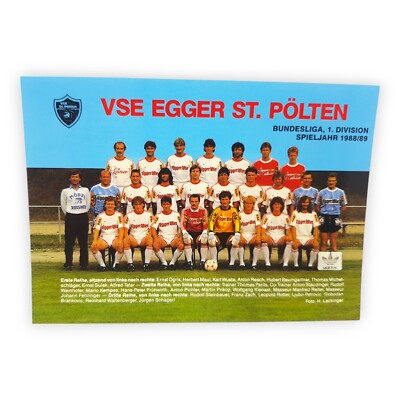 VSE Egger St Pölten Mannschaftsfoto 1988 1989 Gruppenfoto Fußball Spieler Divisi