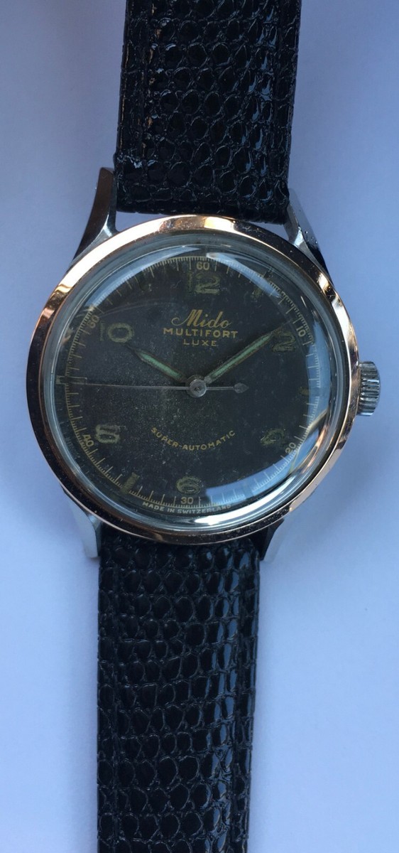 Vintage Military Mido Multifort Luxe bumper Watch Super Automatic