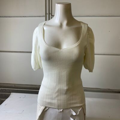 PAIGE 4139057270100 By Anthropologie Maie Top Women's Size S White