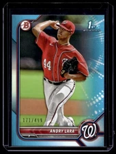 2022 Bowman Prospects Aqua Andry Lara 171/499 Washington Nationals #BP-70