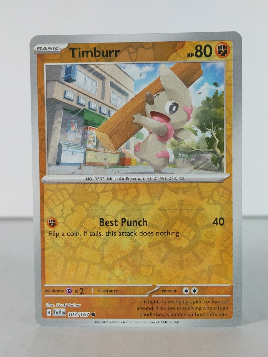 timburr pokemon card value Timburr - Twilight Masquerade - 103/167 - singles - Pokemon TCG - holo/non