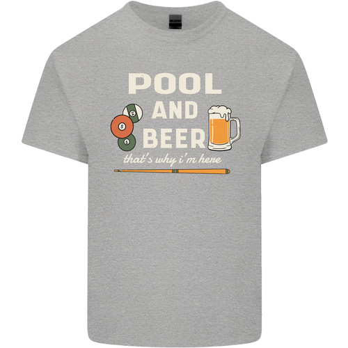 Men's T-shirt Pool And Beer Print Cotton Graphic Tee For Men_voghion.com
