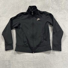 Nike Full Zip Sweatshirt Women's Medium Black Cowl Neck Gym Gorpcore Active