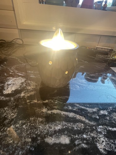 EUC Scentsy Gray Rock Chisel Full Size Wachswärmer - Soft Glow Light - Bild 12 von 12